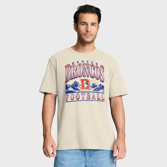 Men's Fanatics Cream Denver Broncos Team Archives T-Shirt