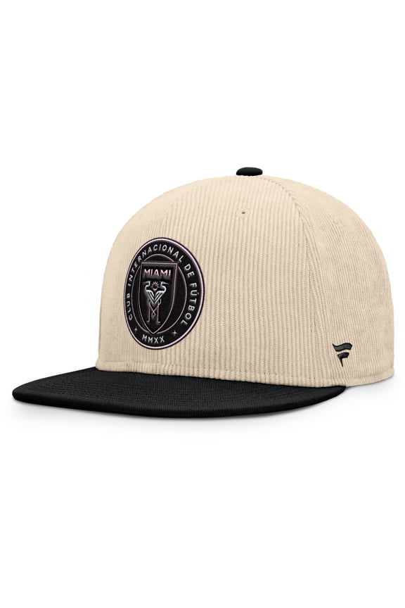 Men's Fanatics Cream Inter Miami CF Tempo Corduroy Snapback Hat