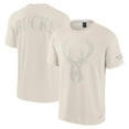 thumbnail image 1 of Men's Fanatics Cream Milwaukee Bucks Elements Iconic T-Shirt, 1 of 3