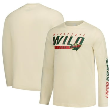 Men's-Fanatics  Cream Minnesota Wild Long Sleeve T-Shirt
