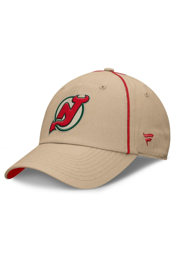 Men's Fanatics Tan New Jersey Devils Heritage Setoff Adjustable Hat