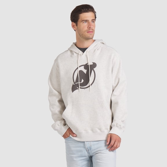 Men's Fanatics Cream New Jersey Devils Made in Canada Pullover Hoodie