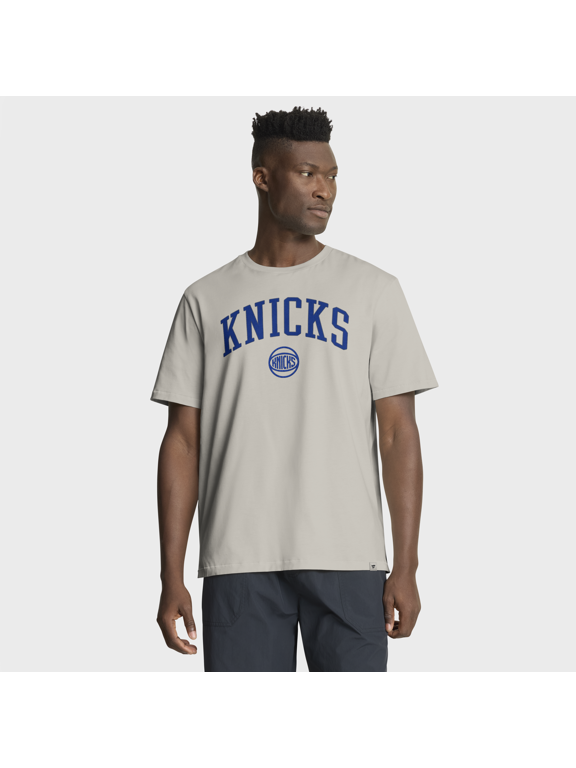 Men's Fanatics Cream New York Knicks Crossover Collection Pull Up Jumper Shot Premium T-Shirt