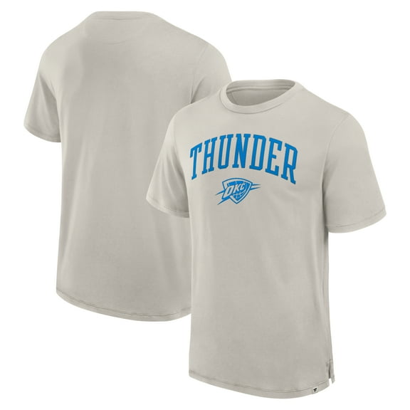 Men's Fanatics  Cream Oklahoma City Thunder Crossover Collection Pull Up Jumper Shot Premium T-Shirt