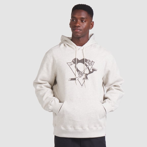 Men's Fanatics Cream Pittsburgh Penguins Made in Canada Pullover Hoodie