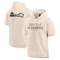 thumbnail image 1 of Men's Fanatics Cream Seattle Seahawks Elements Future Ground Lettering Short Sleeve Pullover Hoodie, 1 of 3
