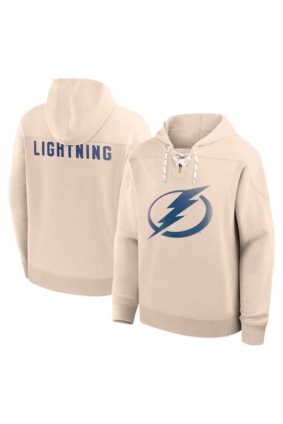 Men's Fanatics Cream Tampa Bay Lightning Vintage Hoodie