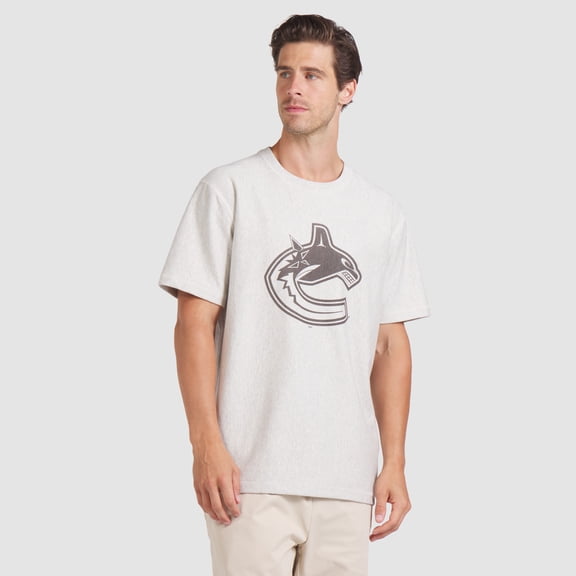 Men's Fanatics Cream Vancouver Canucks Made in Canada T-Shirt