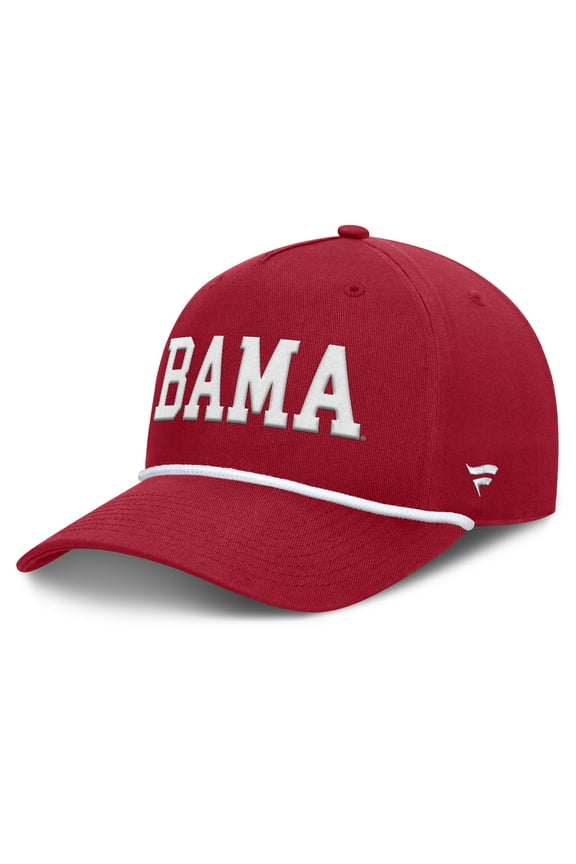 Men's Fanatics Crimson Alabama Crimson Tide Foul Ball Rope Adjustable Hat