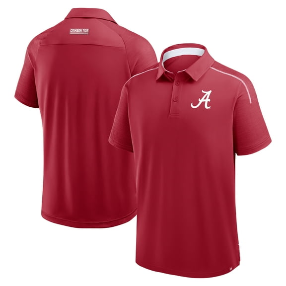 Men's Fanatics Crimson Alabama Crimson Tide Take The Lead Defender Raglan Polo
