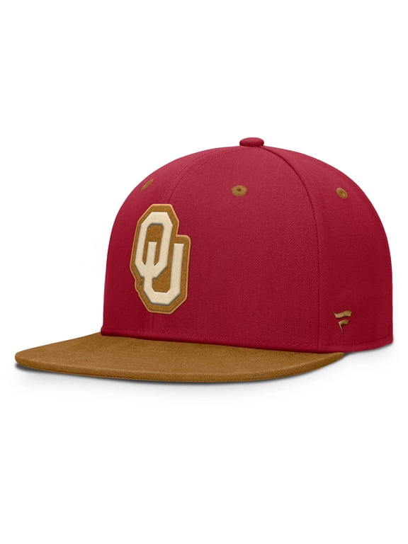 Men's Fanatics Crimson/Brown Oklahoma Sooners NoBo Fitted Hat