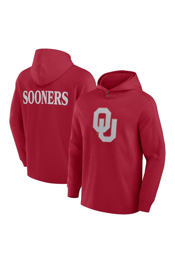 Men's Fanatics Crimson Oklahoma Sooners Blaze Tri-Blend Pullover Hoodie