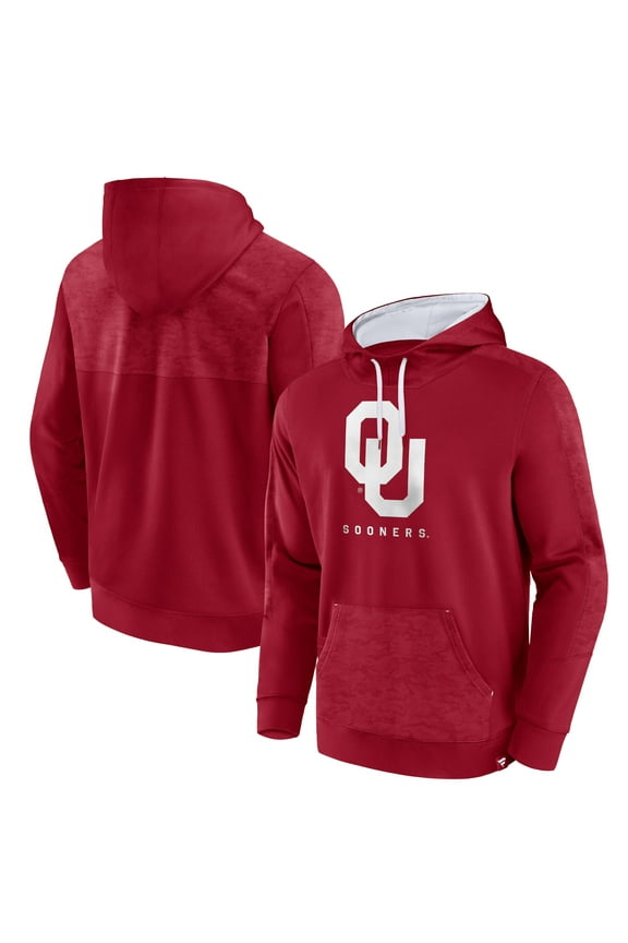 Men's Fanatics Crimson Oklahoma Sooners Defender Pullover Hoodie