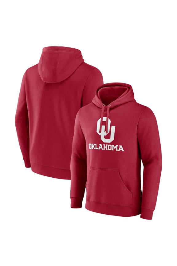 Men's Fanatics Crimson Oklahoma Sooners Team Lockup Pullover Hoodie