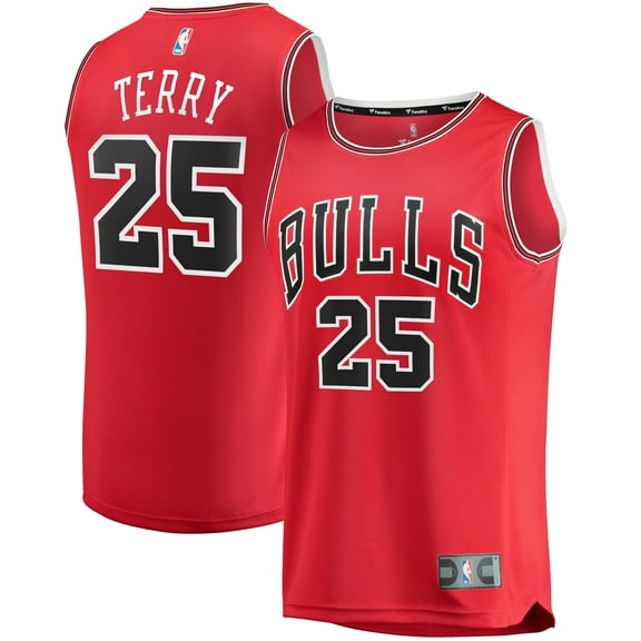 Men's Fanatics Dalen Terry Red Chicago Bulls Fast Break Replica Player Jersey - Icon Edition