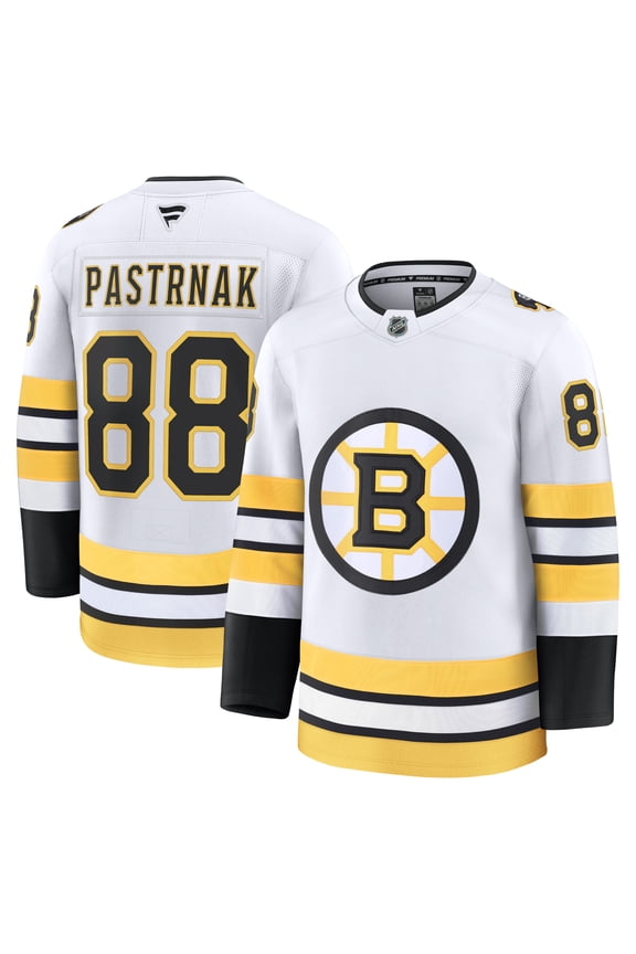 Men's Fanatics David Pastrnak White Boston Bruins Away Premium Player Jersey