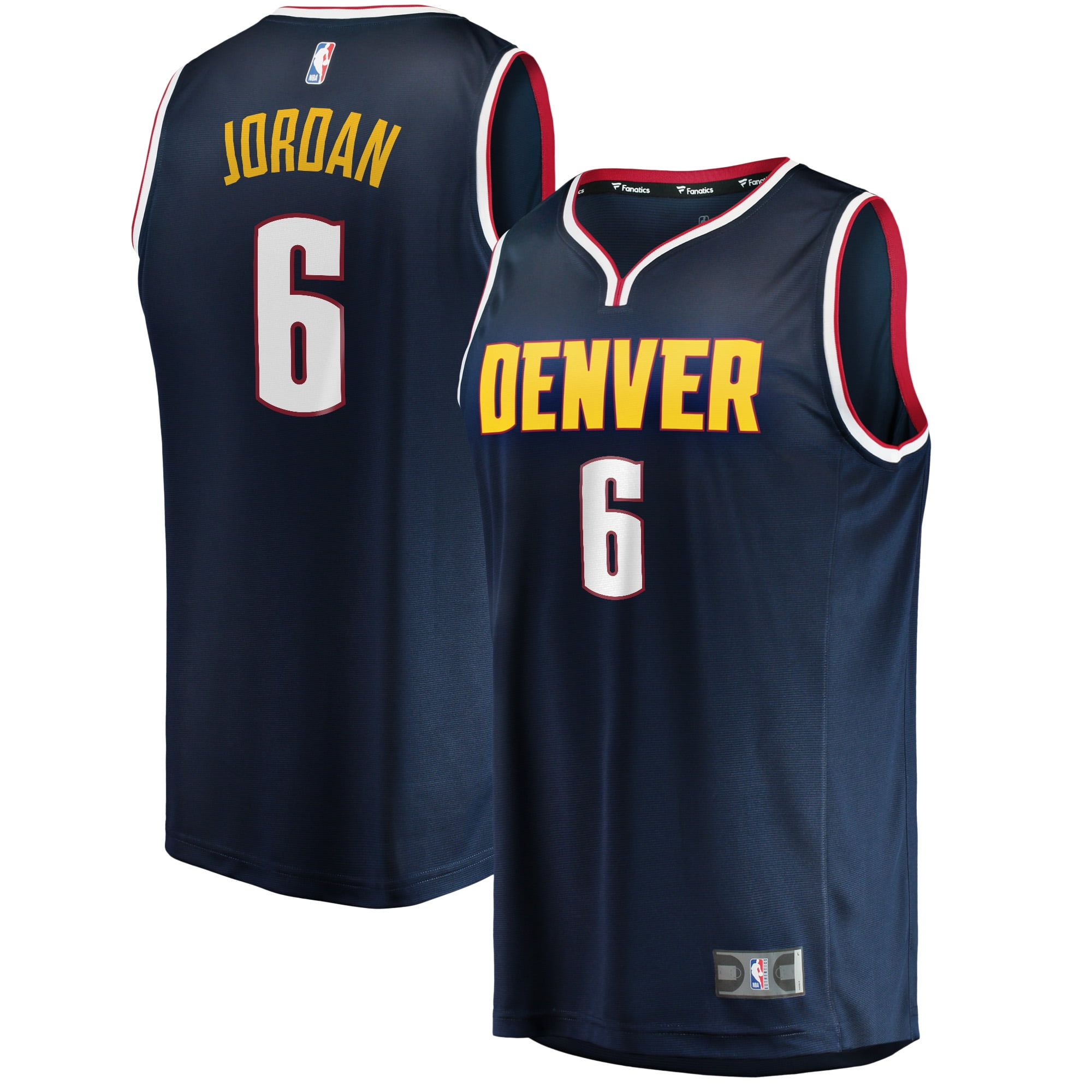 Men's Fanatics DeAndre Jordan Navy Denver Nuggets Fast Break
