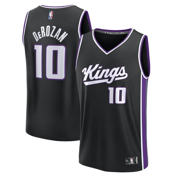 Men's Fanatics DeMar DeRozan Black Sacramento Kings Fast Break Replica Player Jersey - Icon Edition