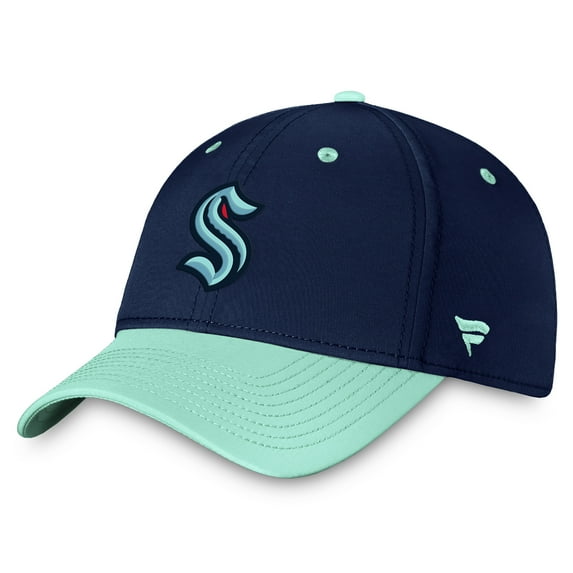Men's Fanatics Deep Sea Blue/Light Blue Seattle Kraken Authentic Pro Rink Two-Tone Flex Hat