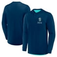 thumbnail image 1 of Men's Fanatics Deep Sea Blue Seattle Kraken Adrenaline Push Long Sleeve Henley Shirt, 1 of 3