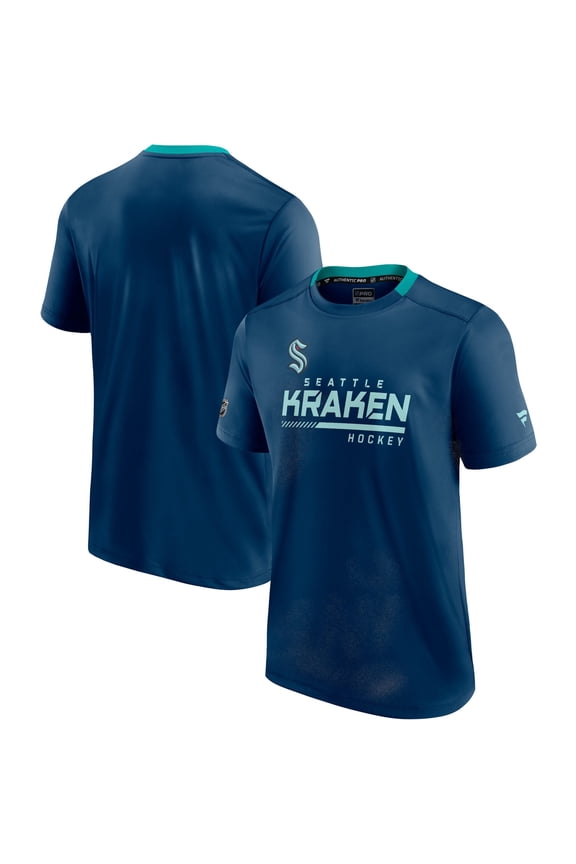 Men's Fanatics Deep Sea Blue Seattle Kraken Authentic Pro Locker Room T-Shirt