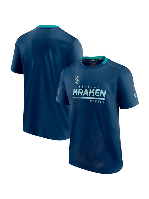 Men's Fanatics Deep Sea Blue Seattle Kraken Authentic Pro Locker Room T-Shirt