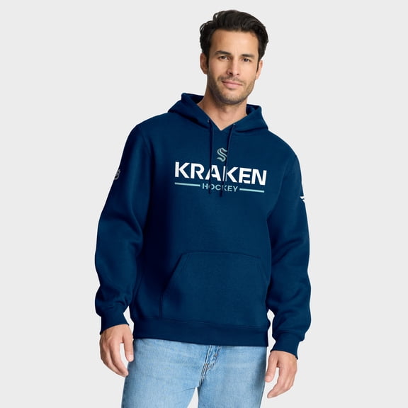 Men's Fanatics Deep Sea Blue Seattle Kraken Authentic Pro Primary Hoodie
