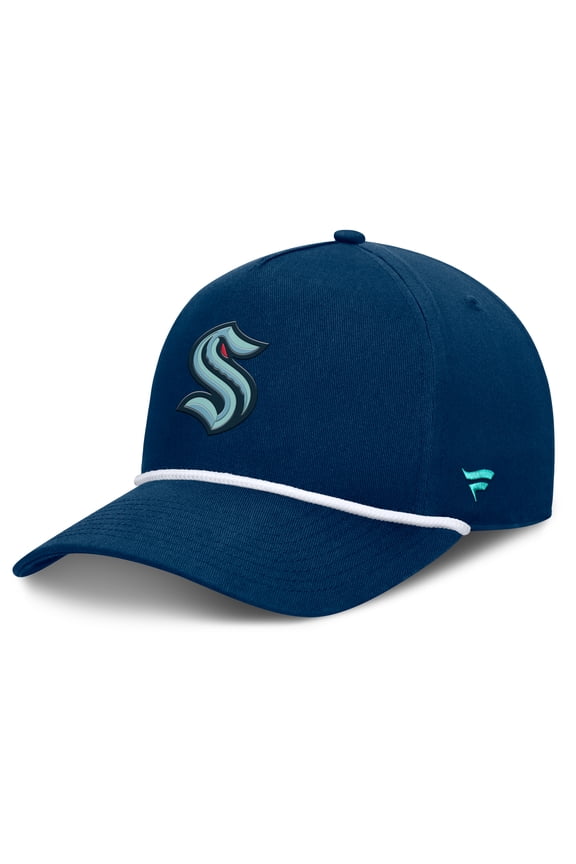 Men's Fanatics Deep Sea Blue Seattle Kraken Authentic Pro Rink Roper A-Frame Adjustable Hat