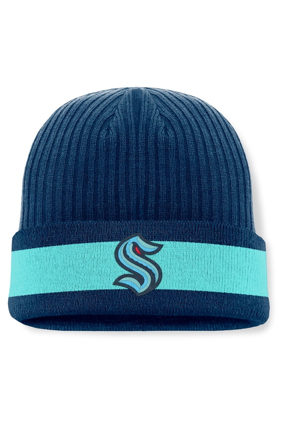 Men's Fanatics Deep Sea Blue Seattle Kraken Blueliner Cuffed Knit Hat