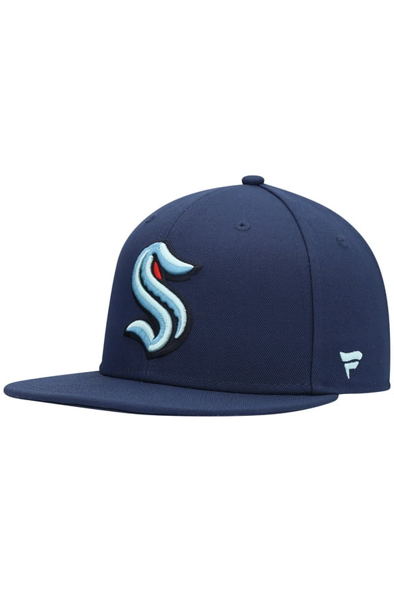 Men's Fanatics Deep Sea Blue Seattle Kraken Primary Logo Snapback Hat