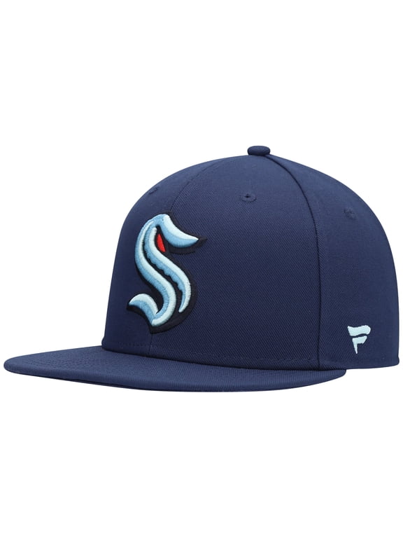 Men's Fanatics Deep Sea Blue Seattle Kraken Primary Logo Snapback Hat