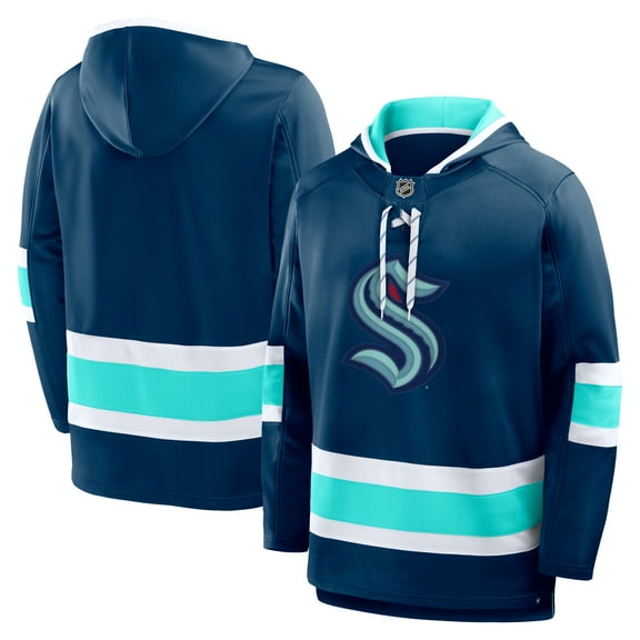 Men's Fanatics Deep Sea Blue Seattle Kraken Prime Time Fleece Hoodie