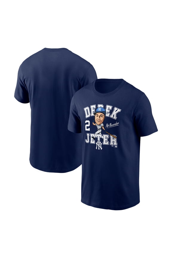 Men's Fanatics Derek Jeter Navy New York Yankees Hometown Caricature T-Shirt