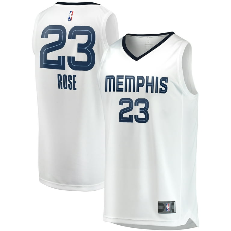Men s Fanatics Derrick Rose White Memphis Grizzlies Fast Break Player Jersey Association Edition Walmart
