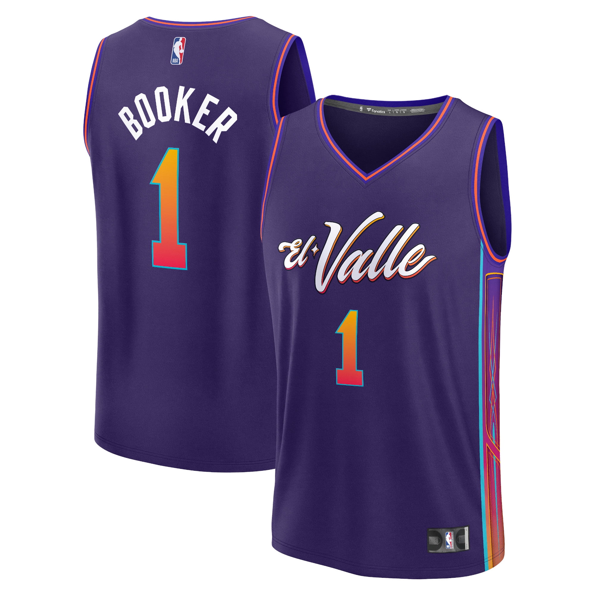 Men's Fanatics Devin Booker Purple Phoenix Suns Fast Break Jersey