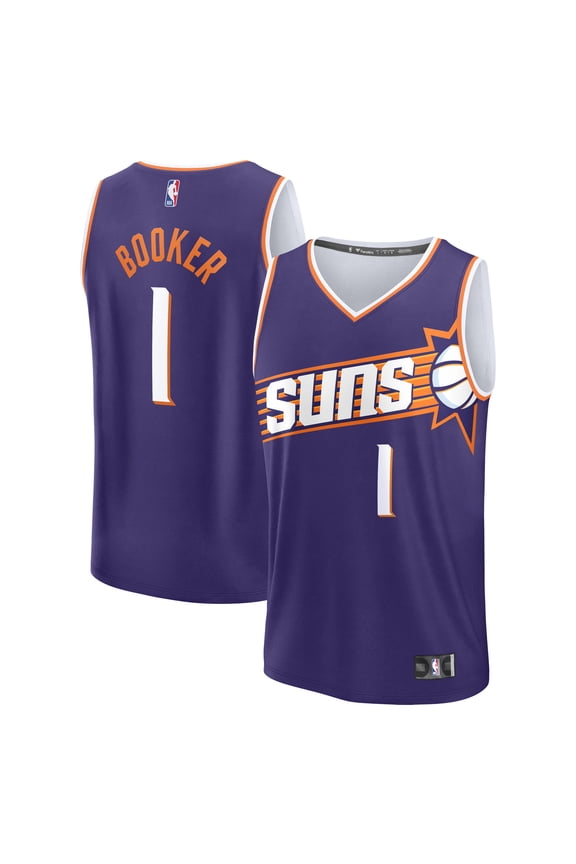 Men's Fanatics Devin Booker Purple Phoenix Suns Fast Break Replica Player Jersey - Icon Edition