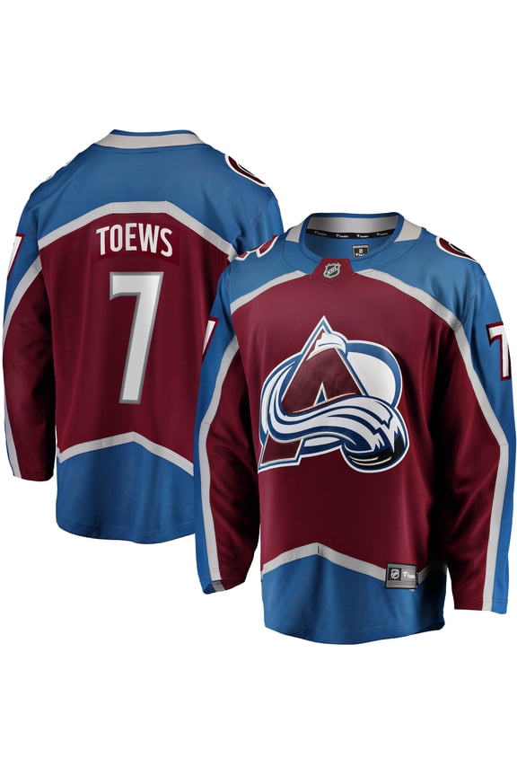 Men's Fanatics Devon Toews Burgundy Colorado Avalanche Home Breakaway Player Jersey