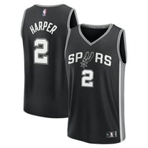 Men's Fanatics Dylan Harper Black San Antonio Spurs 2025 NBA Draft First Round Pick Fast Break Replica Jersey - Icon