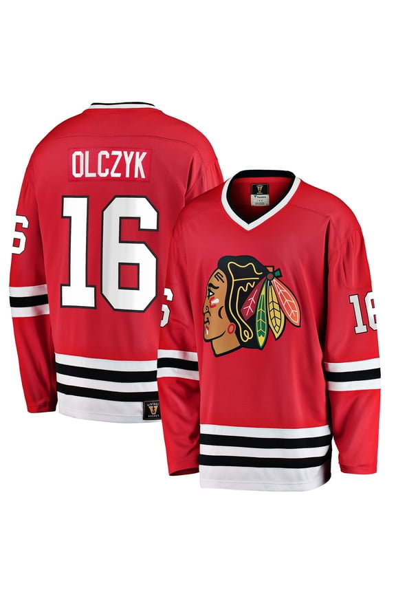 Men's Fanatics Eddie Olczyk Red Chicago Blackhawks Premier Breakaway Retired Player Jersey