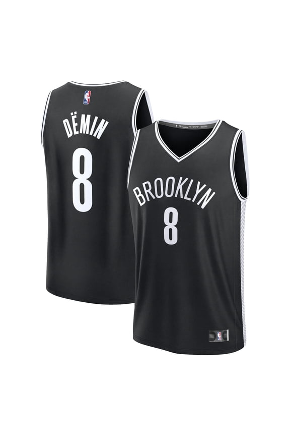 Youth Fanatics Egor D-min Black Brooklyn Nets Fast Break Replica Jersey - Icon Edition