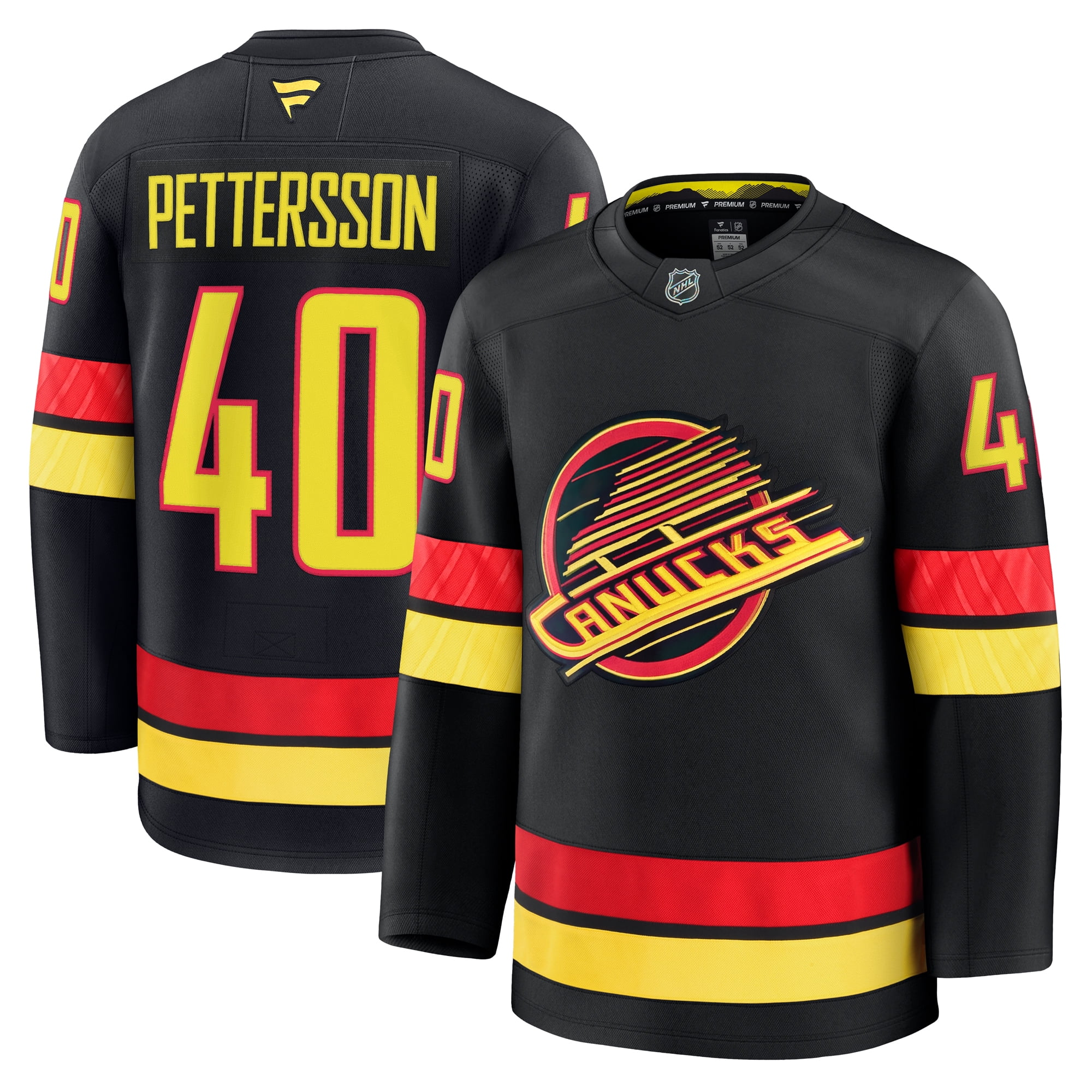 Men's Fanatics Elias Pettersson Black Vancouver Canucks Alternate