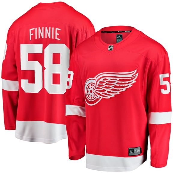 Men's Fanatics Emmitt Finnie Red Detroit Red Wings Home Breakaway Jersey
