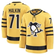 Mens Fanatics Evgeni Malkin Gold Pittsburgh Penguins Alternate Premium Player Jersey