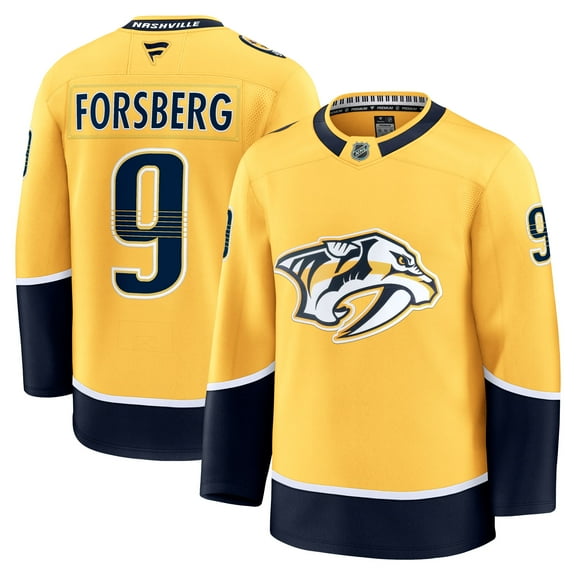 Men's Fanatics Filip Forsberg Gold Nashville Predators Home Premium Jersey