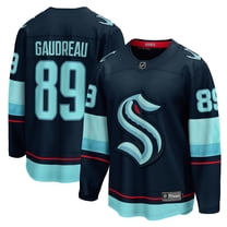 Men's Fanatics Frederick Gaudreau Deep Sea Blue Seattle Kraken Home Breakaway Jersey