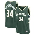 thumbnail image 1 of Men's Fanatics Giannis Antetokounmpo Hunter Green Milwaukee Bucks Fast Break Replica Player Jersey - Icon Edition, 1 of 3