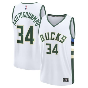 Men's Fanatics Giannis Antetokounmpo White Milwaukee Bucks Fast Break Replica Player Jersey - Association Edition