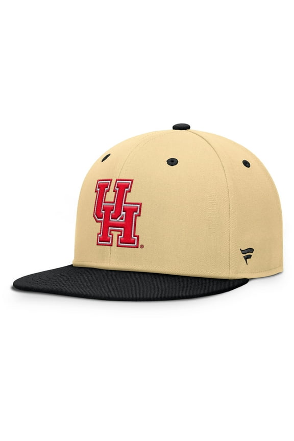 Men's Fanatics Khaki/Black Houston Cougars Balance Fitted Hat
