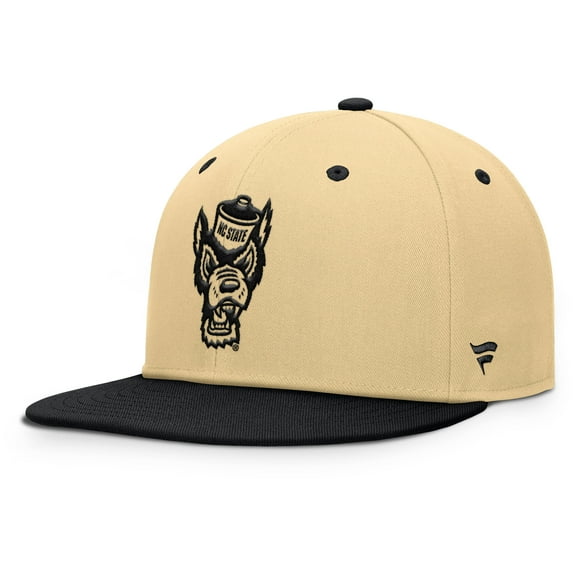 Men's Fanatics Khaki/Black NC State Wolfpack Balance Fitted Hat