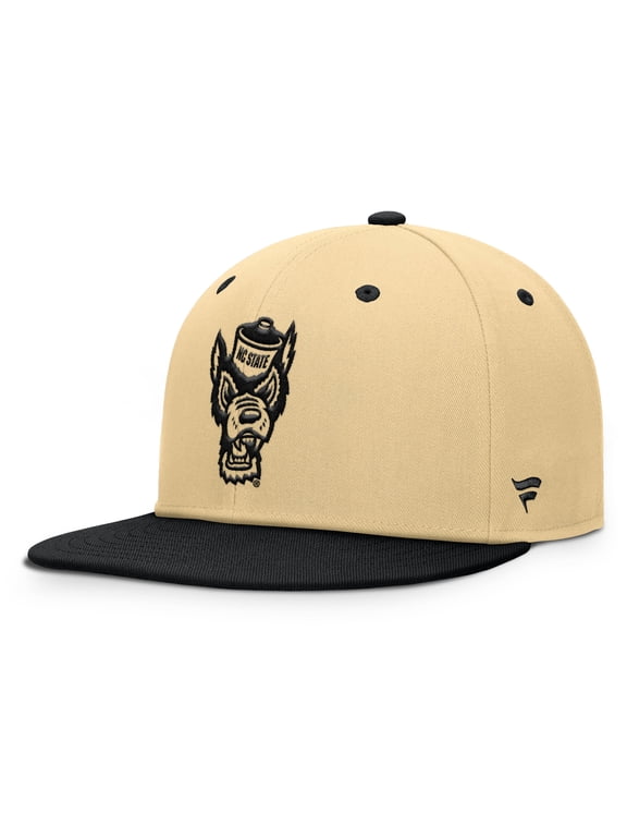 Men's Fanatics Khaki/Black NC State Wolfpack Balance Fitted Hat